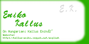 eniko kallus business card